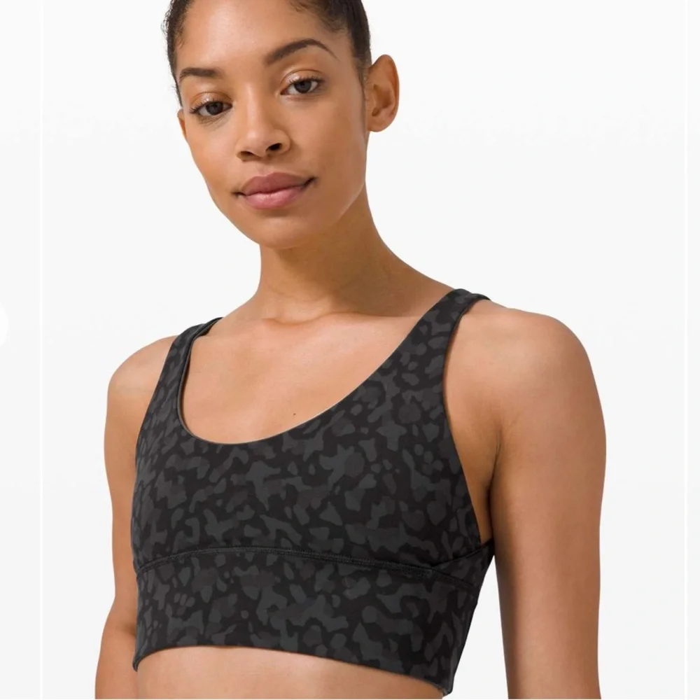 Lululemon Rejuvenate Bra - Graphite Gray / Formation Camo Deep Coal Multi - Picture 1 of 8